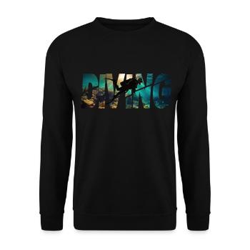 Plongeur plongeur - Sweat-shirt Unisexe - noir - Devant - Alina (178cm) & Michal (187cm)