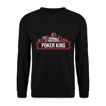 Poker King | Chemise couple - Sweat-shirt Unisexe - noir - Devant - Alina (178cm) & Michal (187cm)