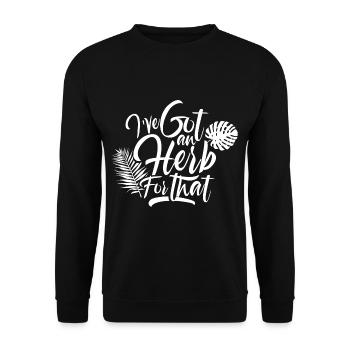 J’ai des herbes pour recueillir des épices de l’herbe - Sweat-shirt Unisexe - noir - Devant - Alina (178cm) & Michal (187cm)
