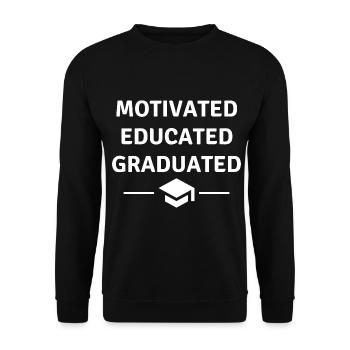 Degree University Students Motivation - Unisex Sweatshirt - black - Front - Alina (178cm) & Michal (187cm)