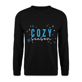I Love Winter Season Cold Climate Ice - Unisex Sweatshirt - black - Front - Alina (178cm) & Michal (187cm)