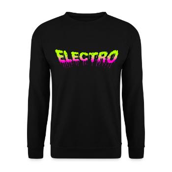 Electro Techno Rave Logo - Unisex Pullover - Schwarz - Vorne - Alina (178cm) & Michal (187cm)