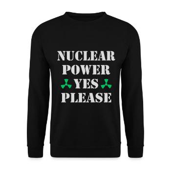L’énergie nucléaire, oui s’il vous plaît, l’énergie nucléaire - Sweat-shirt Unisexe - noir - Devant - Alina (178cm) & Michal (187cm)