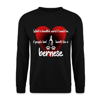 Bernese - Unisex Sweatshirt - black - Front - Alina (178cm) & Michal (187cm)