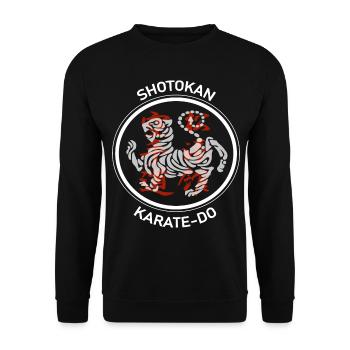 Karate Shotokan Shirt - Unisex Sweatshirt - black - Front - Alina (178cm) & Michal (187cm)