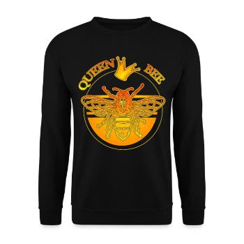 queen bee - queen bee & golden crown - Unisex Sweatshirt - black - Front - Alina (178cm) & Michal (187cm)