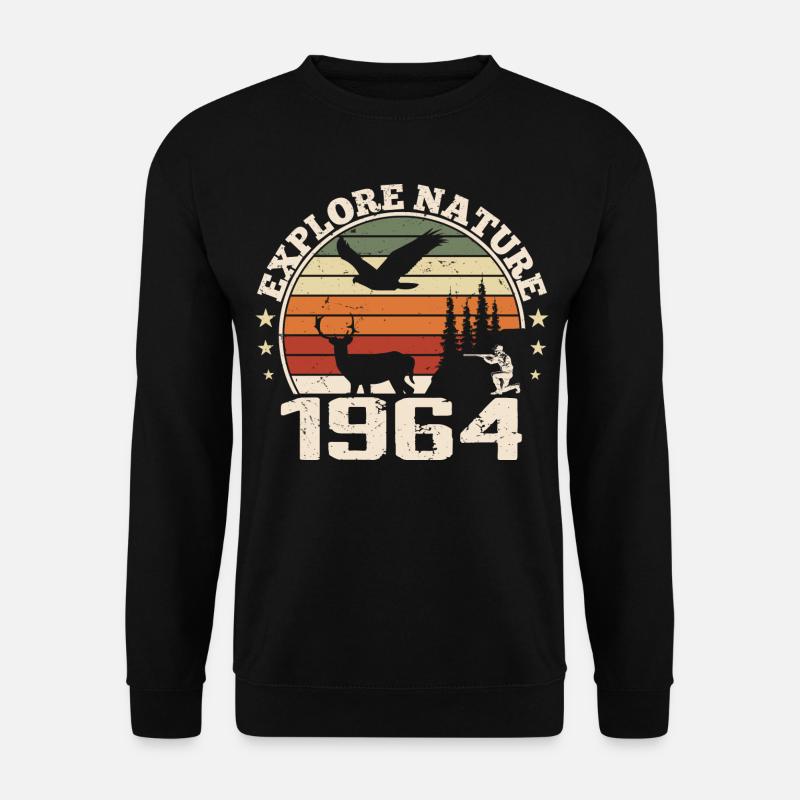 1964 Klassisches Jäger-Jubiläumsgeschenk 1964 - Unisex Pullover - Schwarz
