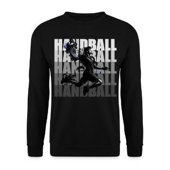 Handball - Unisex Pullover - Schwarz - Vorne - Alina (178cm) & Michal (187cm)