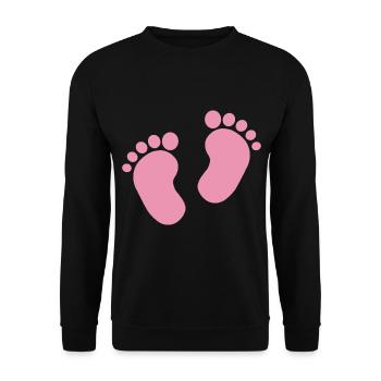 Bébé coeur bébé bébé pieds bébé doux cygne - Sweat-shirt Unisexe - noir - Devant - Alina (178cm) & Michal (187cm)