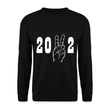 Signe de paix 2022 - Sweat-shirt Unisexe - noir - Devant - Alina (178cm) & Michal (187cm)