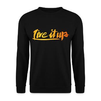Live It Up, Only One Place - Unisex Sweatshirt - black - Front - Alina (178cm) & Michal (187cm)