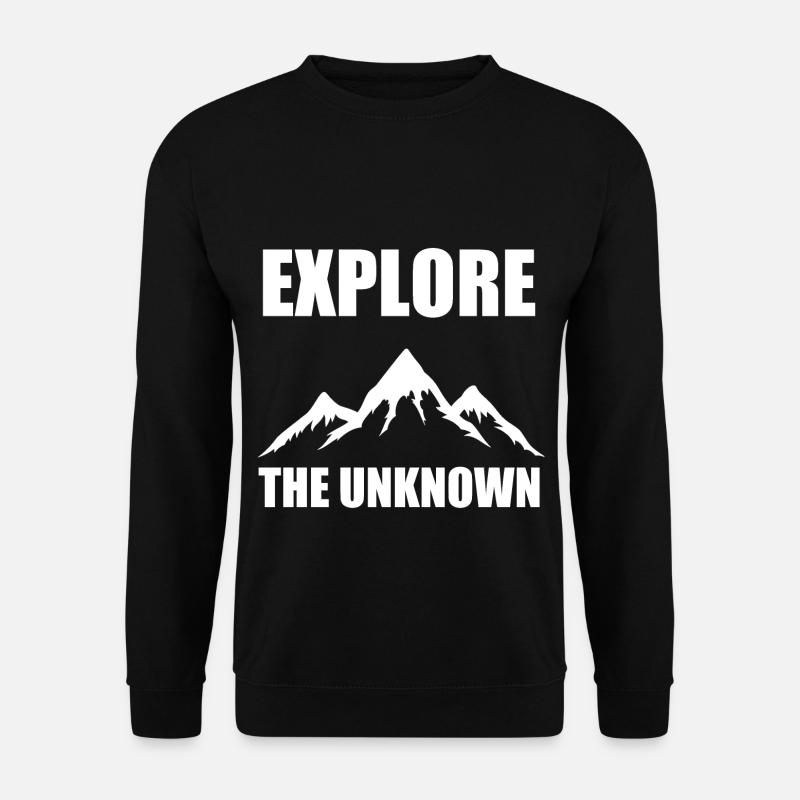 Explore the unknown - Wandern, Natur, Abenteuer - Unisex Pullover - Schwarz