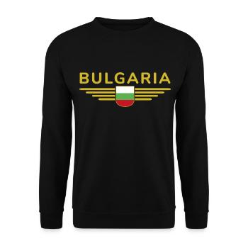 Bulgaria Design – Love for Culture - Unisex Sweatshirt - black - Front - Alina (178cm) & Michal (187cm)