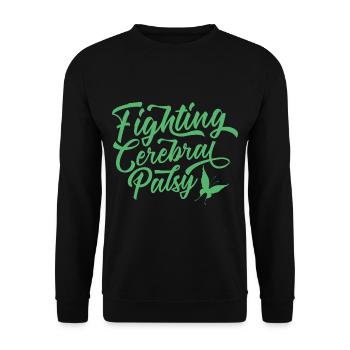CP Kämpfer Infantile Cerebralparese Zerebralparese - Unisex Pullover - Schwarz - Vorne - Alina (178cm) & Michal (187cm)