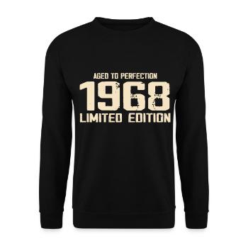 1968 Limited edition 1968 Geburtstag 1968 Retro - Unisex Pullover - Schwarz - Vorne - Alina (178cm) & Michal (187cm)