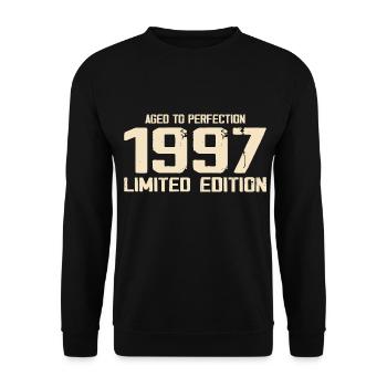 1997 Limited edition 1997 Birthday 1997 Retro - Unisex Sweatshirt - black - Front - Alina (178cm) & Michal (187cm)