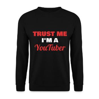 Youtube Geschenk Youtuber Geschenke Hobby Beruf - Unisex Pullover - Schwarz - Vorne - Alina (178cm) & Michal (187cm)