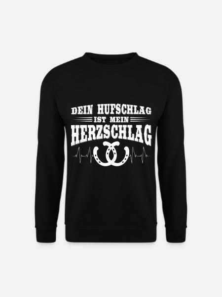 Pferdesprüche Reiter Geschenk - Unisex Pullover - Schwarz