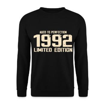 1992 Limited edition 1992 Birthday 1992 Retro - Unisex Sweatshirt - black - Front - Alina (178cm) & Michal (187cm)