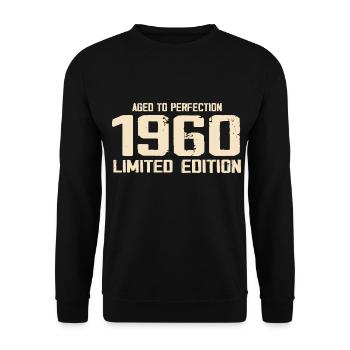 1960 Limited edition 1960 Birthday 1960 Retro - Unisex Sweatshirt - black - Front - Alina (178cm) & Michal (187cm)
