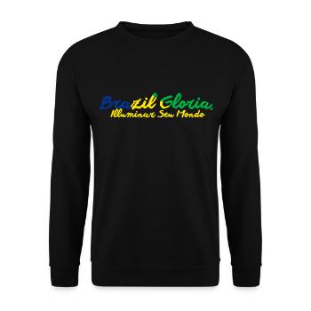 brazil gloria / illuminar seu mondo / 2024 - Sweat-shirt Unisexe - noir - Devant - Alina (178cm) & Michal (187cm)