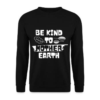 Be Cute To Mother Earth Climate Greenhouse Gas - Unisex Sweatshirt - black - Front - Alina (178cm) & Michal (187cm)
