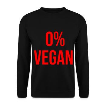 0 Percent Vegan - Unisex Sweatshirt - black - Front - Alina (178cm) & Michal (187cm)
