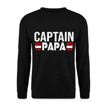 Dad captain dad gift Christmas birthday - Unisex Sweatshirt - black - Front - Alina (178cm) & Michal (187cm)