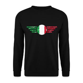 Ich liebe Italien Eleganz Stil Design T-Shirt - Unisex Pullover - Schwarz - Vorne - Alina (178cm) & Michal (187cm)