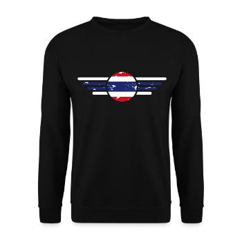 Ich liebe Thailand, Eleganz Stil Design T-Shirt - Unisex Pullover - Schwarz - Vorne - Alina (178cm) & Michal (187cm)