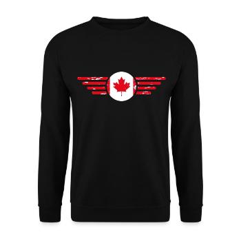 J’aime le Canada, T-shirt design de style élégance - Sweat-shirt Unisexe - noir - Devant - Alina (178cm) & Michal (187cm)