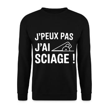 Ich kann nicht, ich habe gesehen! - Unisex Pullover - Schwarz - Vorne - Alina (178cm) & Michal (187cm)