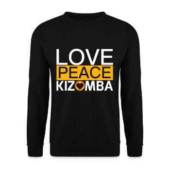 L'AMOUR DE LA PAIX Kizomba - Chemises de nuit - Sweat-shirt Unisexe - noir - Devant - Alina (178cm) & Michal (187cm)
