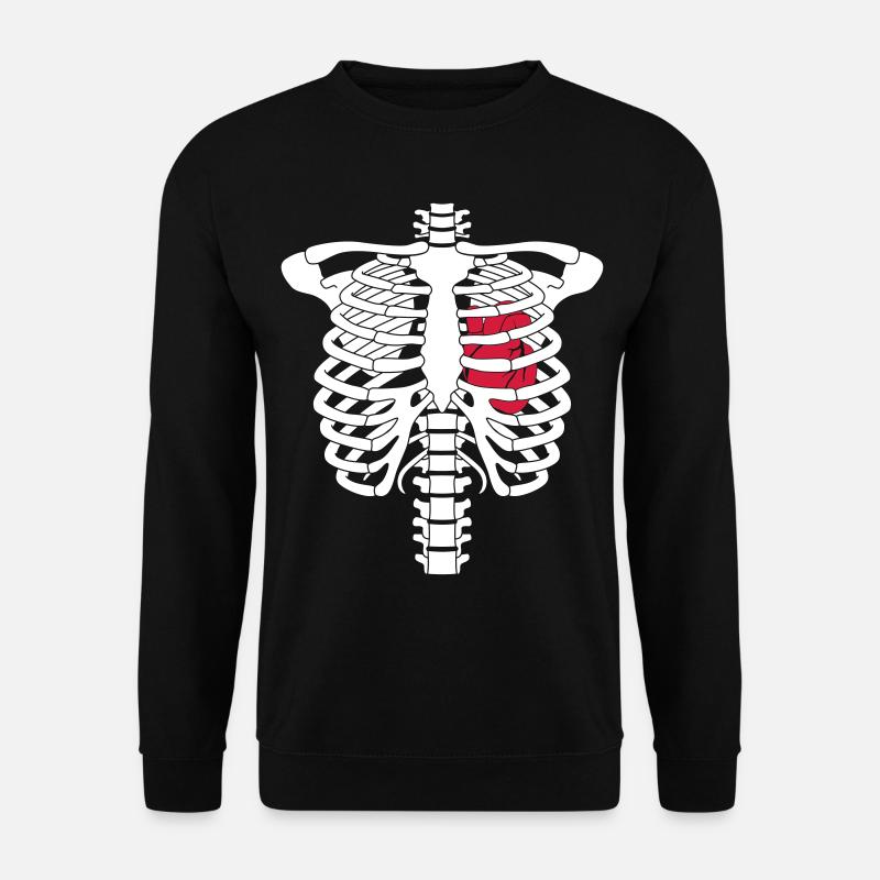 Squelette cœur - Sweat-shirt Unisexe - noir