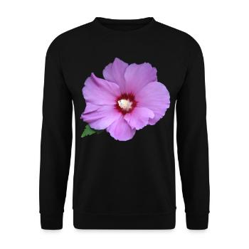 Fleur rose rose Guimauve rose - Sweat-shirt Unisexe - noir - Devant - Alina (178cm) & Michal (187cm)