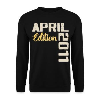 13 Year Anniversary April 2011 Birthday Gift - Unisex Sweatshirt - black - Front - Alina (178cm) & Michal (187cm)