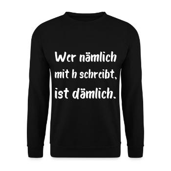 Grammatik Englischlehrer Englisch Sprache Lernen - Unisex Pullover - Schwarz - Vorne - Alina (178cm) & Michal (187cm)