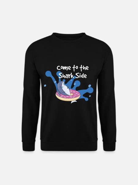 komm auf die dunkle Hai Seite - Unisex Pullover - Schwarz