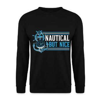 Sailor Ship Profession Seaman Sea Sailing - Unisex Sweatshirt - black - Front - Alina (178cm) & Michal (187cm)