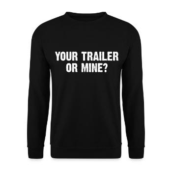 Votre remorque ou la mienne ? - Sweat-shirt Unisexe - noir - Devant - Alina (178cm) & Michal (187cm)