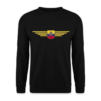 Ecuador Fans T-Shirt Design - Unisex Pullover - Schwarz - Vorne - Alina (178cm) & Michal (187cm)