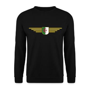 Algeria Design – Pride of North Africa - Unisex Sweatshirt - black - Front - Alina (178cm) & Michal (187cm)