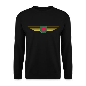 Bangladesh Design – Pride & Culture - Unisex Sweatshirt - black - Front - Alina (178cm) & Michal (187cm)