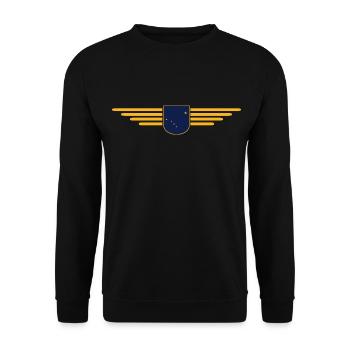 Alaska Fan T-Shirt – USA-Style - Unisex Pullover - Schwarz - Vorne - Alina (178cm) & Michal (187cm)