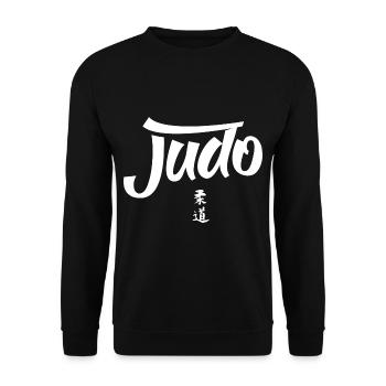 Judo Japanisch Kampfsport Judoka Gürtel - Unisex Pullover - Schwarz - Vorne - Alina (178cm) & Michal (187cm)