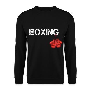 Boxing - boxing boxing gloves - Unisex Sweatshirt - black - Front - Alina (178cm) & Michal (187cm)