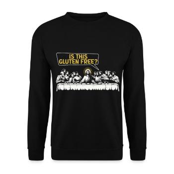 Intolérance au gluten sans gluten Maladie cœliaque - Sweat-shirt Unisexe - noir - Devant - Alina (178cm) & Michal (187cm)
