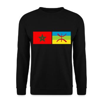 MOROCCO AMAZIGH - Sweat-shirt Unisexe - noir - Devant - Alina (178cm) & Michal (187cm)