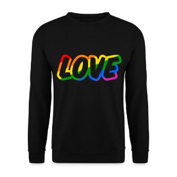 LGBTQ Love - Unisex Sweatshirt - black - Front - Alina (178cm) & Michal (187cm)