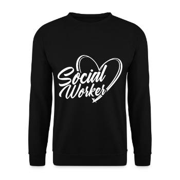 Travailleurs sociaux Travail social Profession sociale - Sweat-shirt Unisexe - noir - Devant - Alina (178cm) & Michal (187cm)